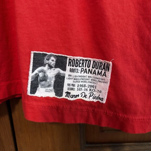 Roots of Fight Shirt Roberto Duran Manos De Piedra Panama Boxing Men's Size XXXL - Picture 3 of 9